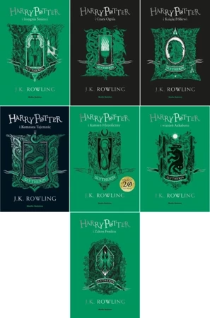 Harry Potter 1-7 PAKIET Slytherin J.K. Rowling 7 książek zielone - Joanne K. Rowling