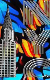 Iconic Chrysler Building New York City Sir Michael Huhn pop art Drawing Journal - Michael Huhn Sir