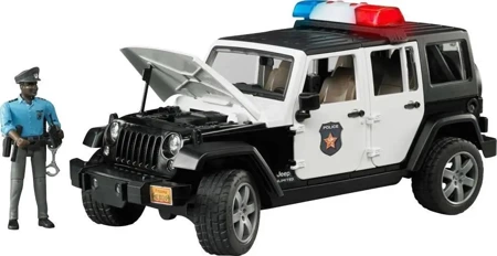 Jeep Wrangler Unlimited Rubicon + policjant - Bruder