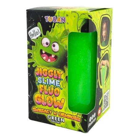 Jiggly Slime Fluo Glow zielony - Tuban