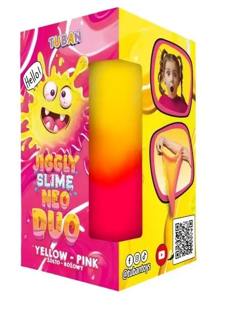 Jiggly Slime Neo Duo żółto-różowy 430g - Tuban