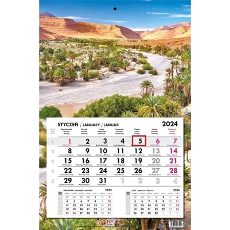 Kalendarz 2024 jednodzielny gł. płaska Maroko - EV-Corp