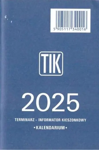 Kalendarz 2025 Wkładka TIK - Telegraph