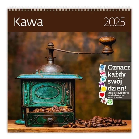 Kalendarz 2025 ścienny 30x30cm Kawa HELMA