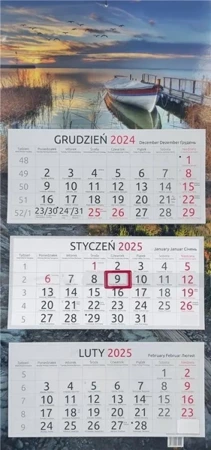 Kalendarz 2025 trójdzielny Jezioro - Aniew