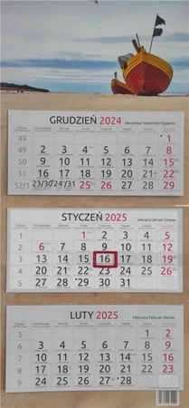 Kalendarz 2025 trójdzielny Łódź - Aniew