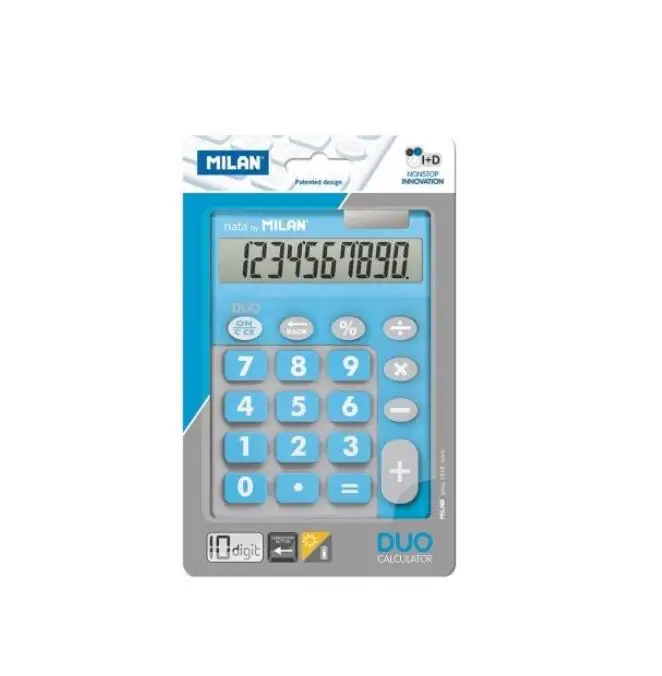Kalkulator 10 poz. Touch Duo niebieski MILAN