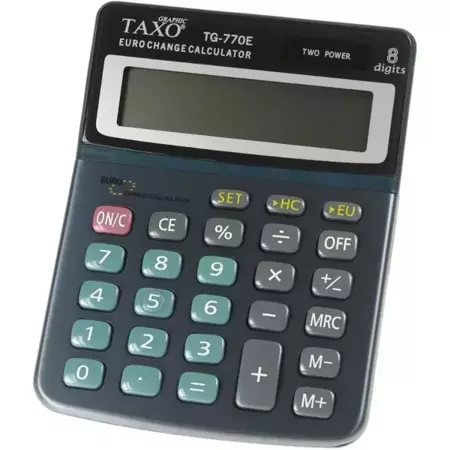 Kalkulator na biurko 8-pozycyjny grafitowy - Titanum