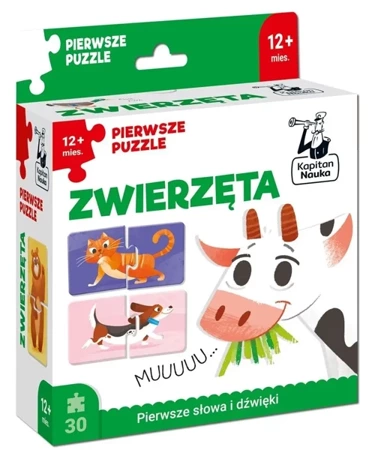 Kapitan Nauka. Zwierzęta. Pierwsze puzzle - Patrycja Grześkowiak