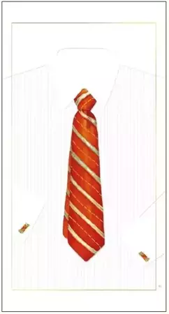 Karnet 12x23 G05 41A 036 + koperta Krawat czerwony - DaVinci