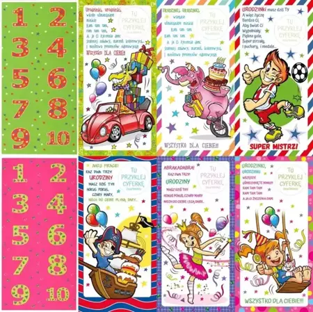 Karnet Kids DL + koperta mix wzorów - Stamp