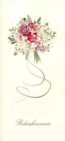 Karnet Podziękowania DL P102 - Bukiet kwiatów - MAK