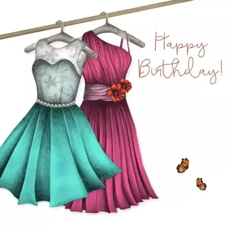 Karnet Swarovski kwadrat CL0315 Urodziny sukienki - Clear Creations