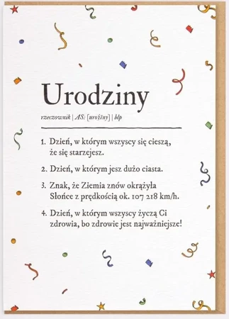 Karnet Urodziny - Definicja - Nadwyraz