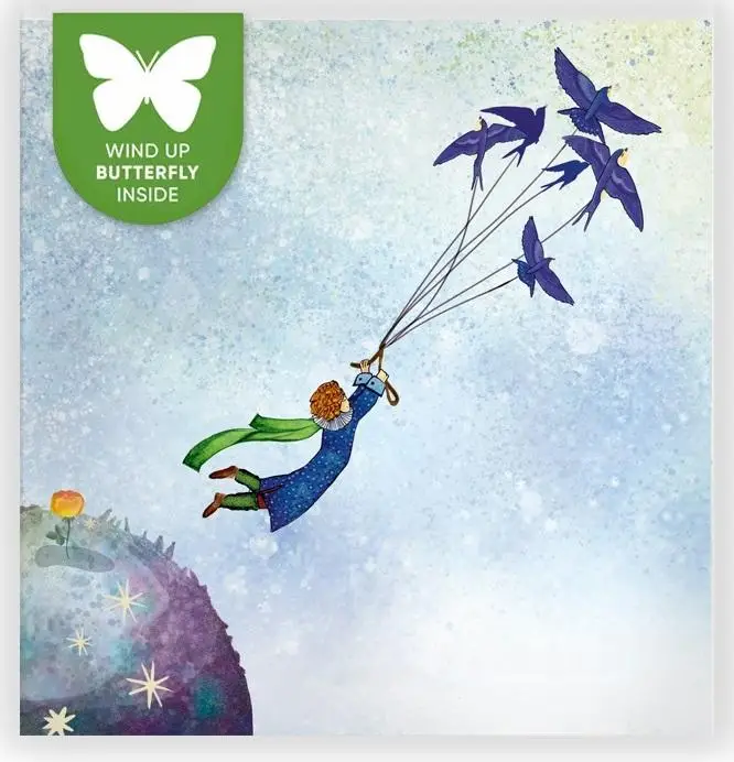 Karnet kwadrat z latającym motylkiem Mały Książę - Cozywood