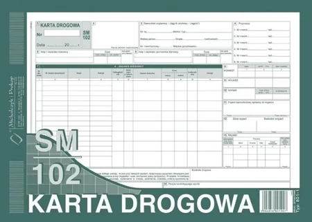 Karta drogowa sm/102 (samochód ciężarowy) 801-1 - Michalczyk i Prokop