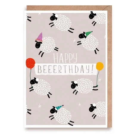 Kartka urodzinowa Owce Happy Beerthday - Cardie