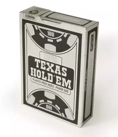 Karty Texas Hold'em srebrny/czarny CARTAMUNDI