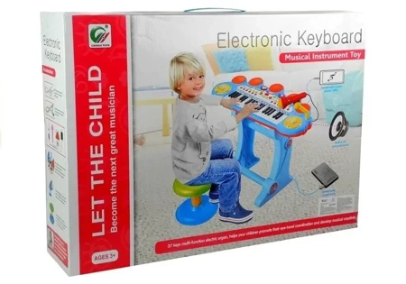 Keyboard ze stołkiem - Leantoys