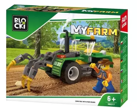 Klocki Blocki MyFarm Traktor z pługiem 85 el. - Icom