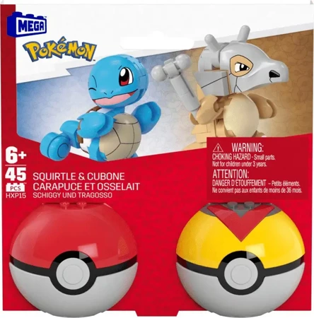 Klocki Mega Pokemon 45 elementów Squirtle i Cubone - Mega Bloks