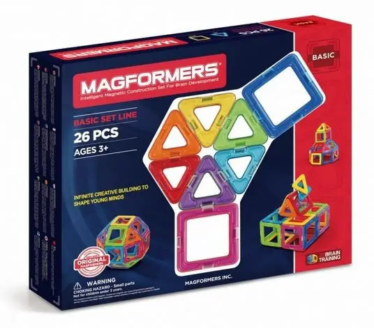 Klocki magnetyczne basic 26 elementów - Magformers