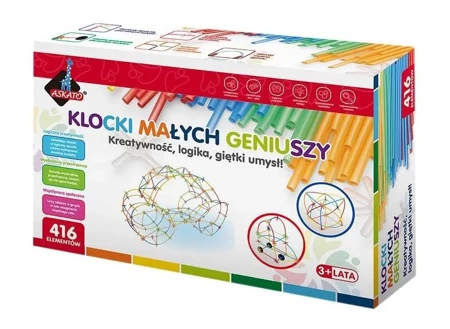 Klocki małych geniuszy. Małe słomki 416 el. - Askato