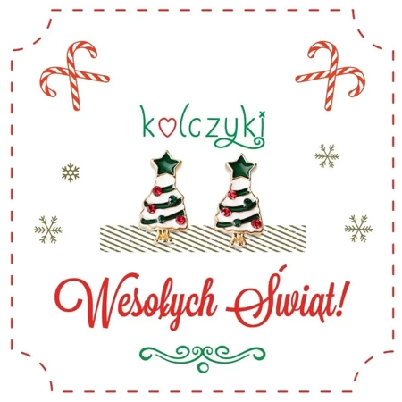 Kolczyki świąteczne na prezent Choinki - Be-Happy Gifts