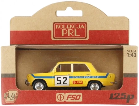 Kolekcja PRL Fiat 125p Rally żółty - Daffi