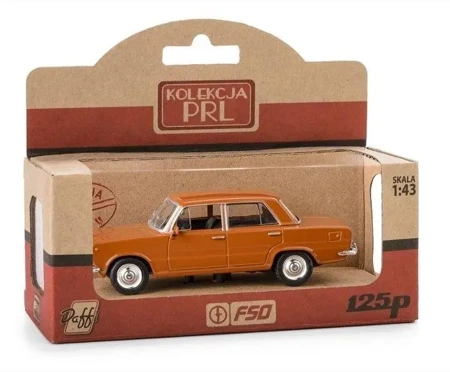 Kolekcja PRL Fiat 125p brązowy - Daffi