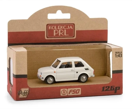 Kolekcja PRL Fiat 126p biały - Daffi