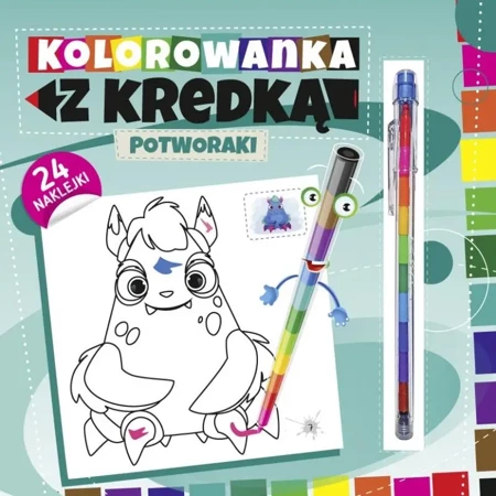 Kolorowanka z kredką. Potworki - praca zbiorowa