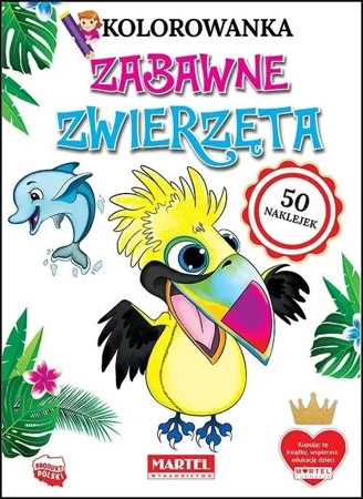 Kolorowanka z naklejkami. Zabawne zwierzęta - Klaudia Jędrysiak