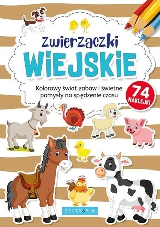 Kolorowanka z naklejkami - Zwierzaczki wiejskie - praca zbiorowa