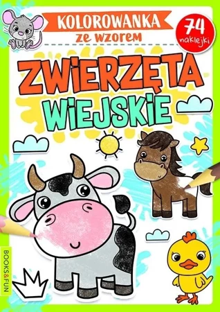 Kolorowanka ze wzorem. Zwierzęta wiejskie - praca zbiorowa