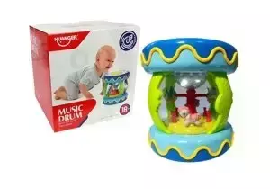 Kolorowy bębenek z Karuzelką Odgłosy Zwierząt - LEAN TOYS