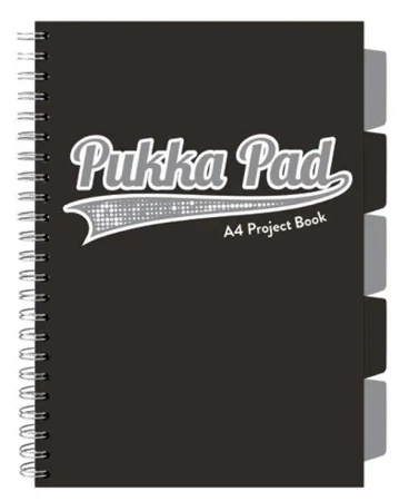 Kołozeszyt Pukka Pad A4 Project Book Black & Grey czarny - Pukka Pads