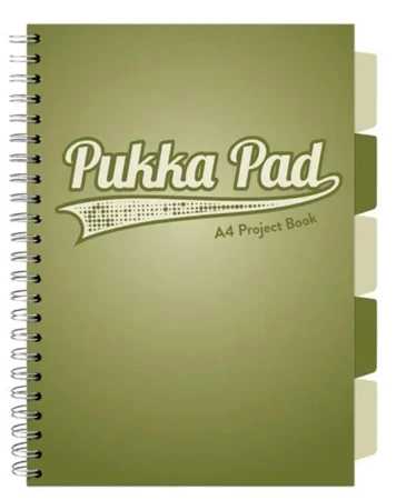 Kołozeszyt Pukka Pad A4 Project Book Olive green oliwkowy - Pukka Pads