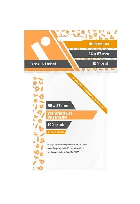 Koszulki Standard USA Premium 56x87 (100szt) REBEL