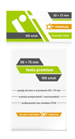 Koszulki na karty Rebel (50x73 mm) Fenix Premium 100 sztuk