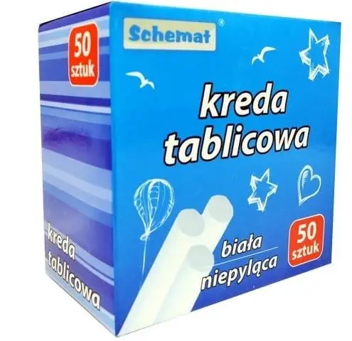 Kreda tablicowa 50szt biała - Schemat