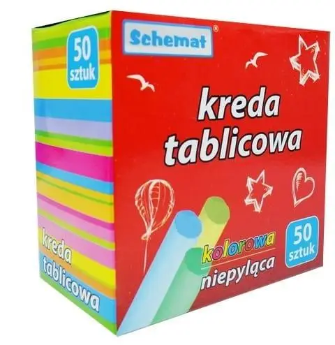 Kreda tablicowa 50szt kolor - Schemat