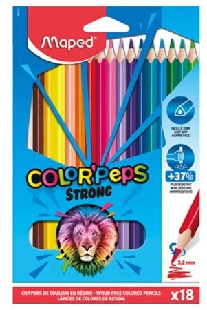 Kredki Colorpeps Strong trójkątne 18 kol MAPED