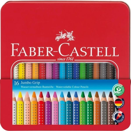 Kredki Jumbo Grip 16 kolorów - Faber Castell