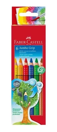 Kredki Jumbo Grip 6 kolorów - Faber Castell