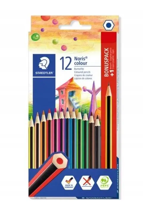 Kredki Noris Colour 12kol z ołówkiem HB STAEDTLER - GDD