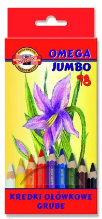 Kredki Omega Jumbo 18 kolorów - Koh-I-Noor