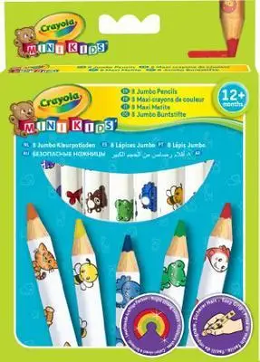 Kredki ołówkowe dekorowane Jumbo 8 kolorów CRAYOLA