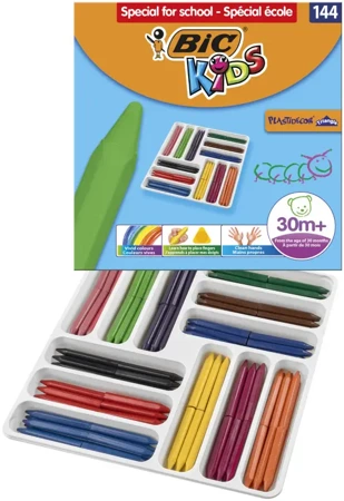 Kredki świecowe BIC Kids Plastidecor Triangle zestaw 144szt.