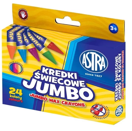 Kredki świecowe Jumbo 24 kolory ASTRA - ASTRA papiernicze